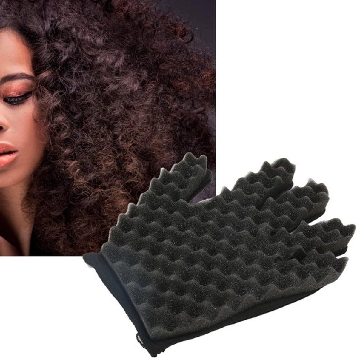 Twist spons voor het creëren van haar krullen, perfect voor afro, dreadlocks en kinky haarstijlen