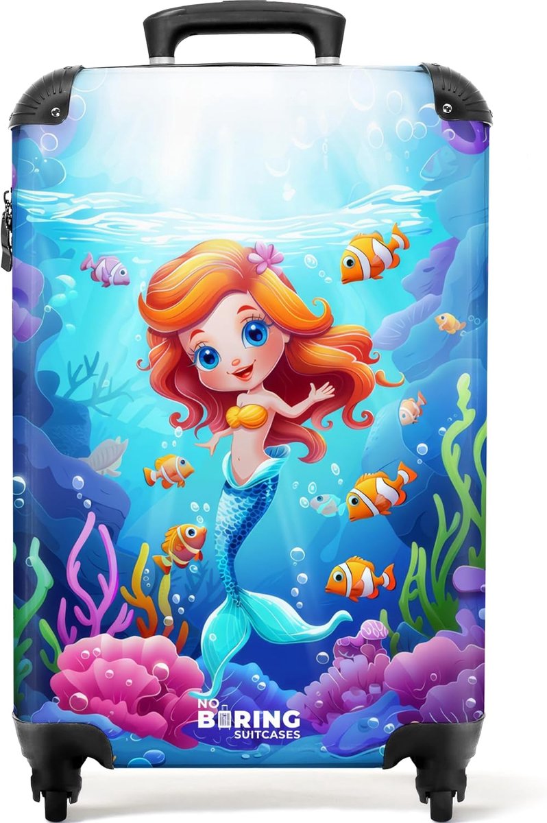Kinderkoffer 55x35x20cm - Zeemeermin - Lichtgewicht en wendbaar - ShopVlot