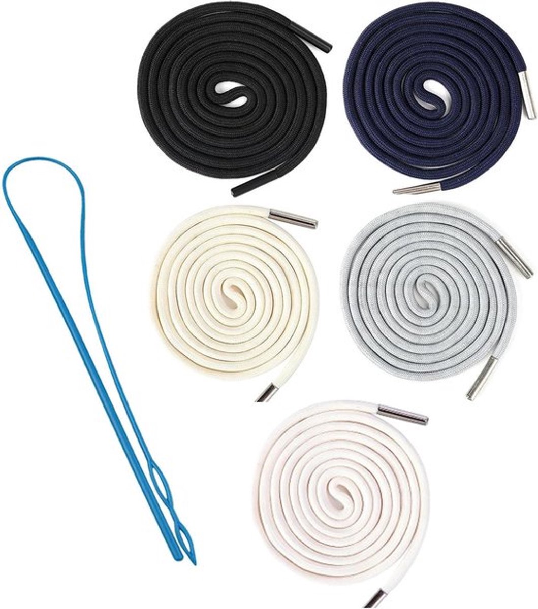 Verstelbare Koord voor Joggingbroeken en Hoodies, Polyester en Katoen, Vervangingsset voor Taillebanden, 5 Stuks voor Sportkleding en Shorts