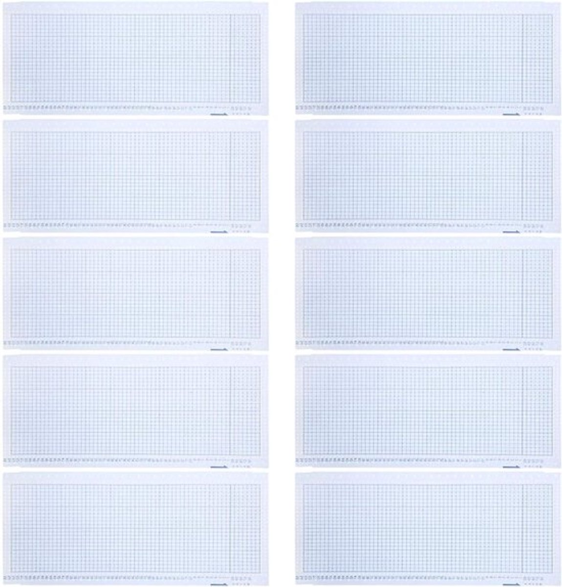 10 Stuks Breimachines Kaarten voor 24 Steken - Punch Cards voor DIY Sweater en Handwerk Accessoires, 32x14cm Per Blad