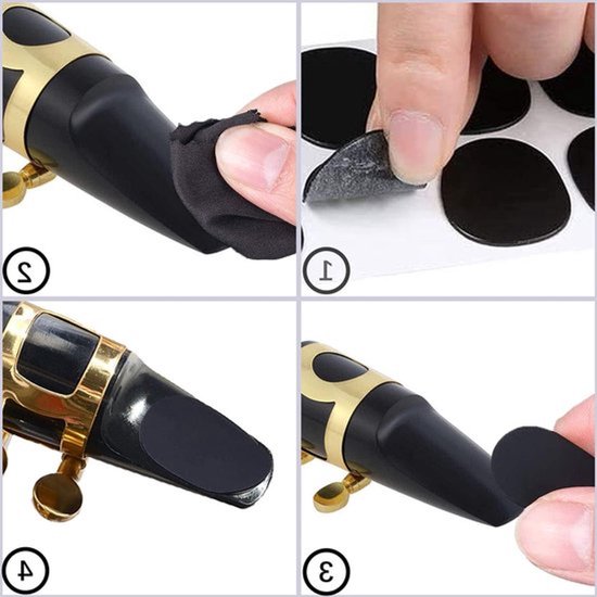 8 Stuks Mondstuk Kussens voor Saxofoon en Klarinet - Ovalen Rubber Patches en Pads voor Comfort en Bescherming — afbeelding 2