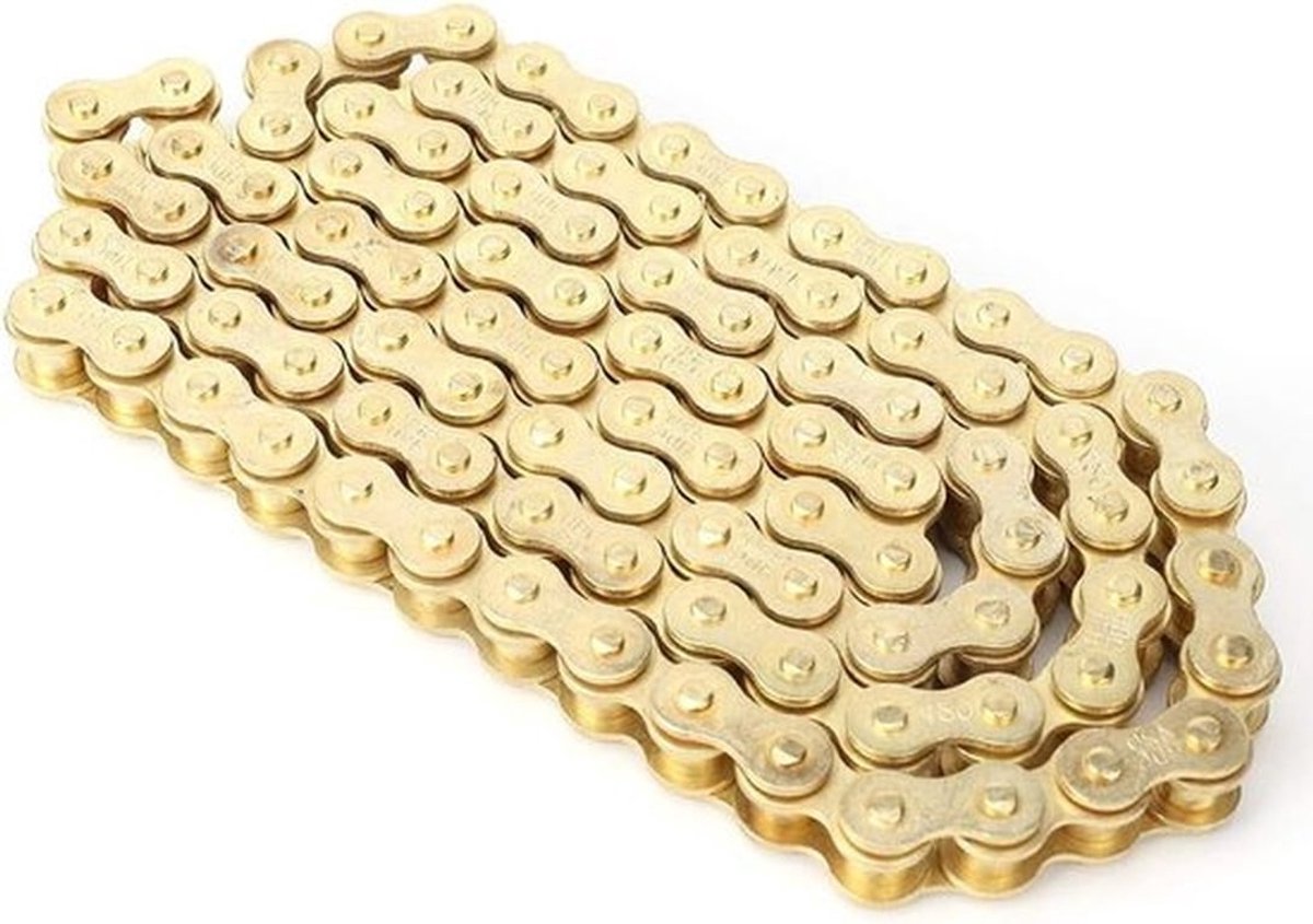 Ketting voor Motorfiets, 48 Links 420 Aandrijvingsketting voor 50 110 125cc PIT Quads en Dirt Bikes, Geschikt voor Kart en Pit Bike Gebruik