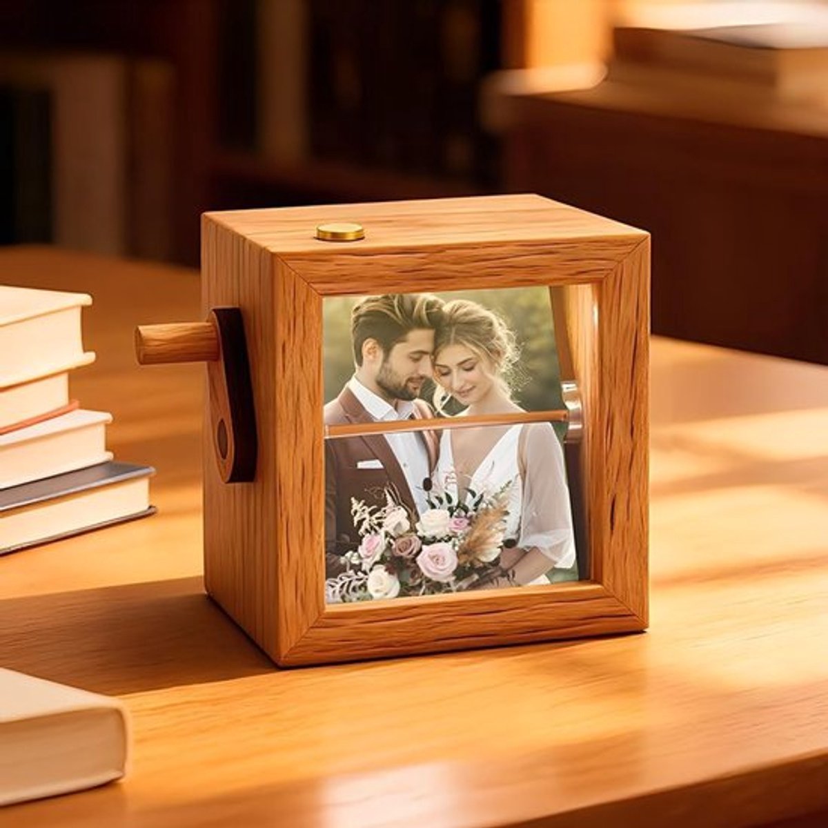 Persoonlijk Mini Fotoalbum met Licht, Flipboek voor Herinneringen, Perfect voor Stellen, Familie en Feestjes