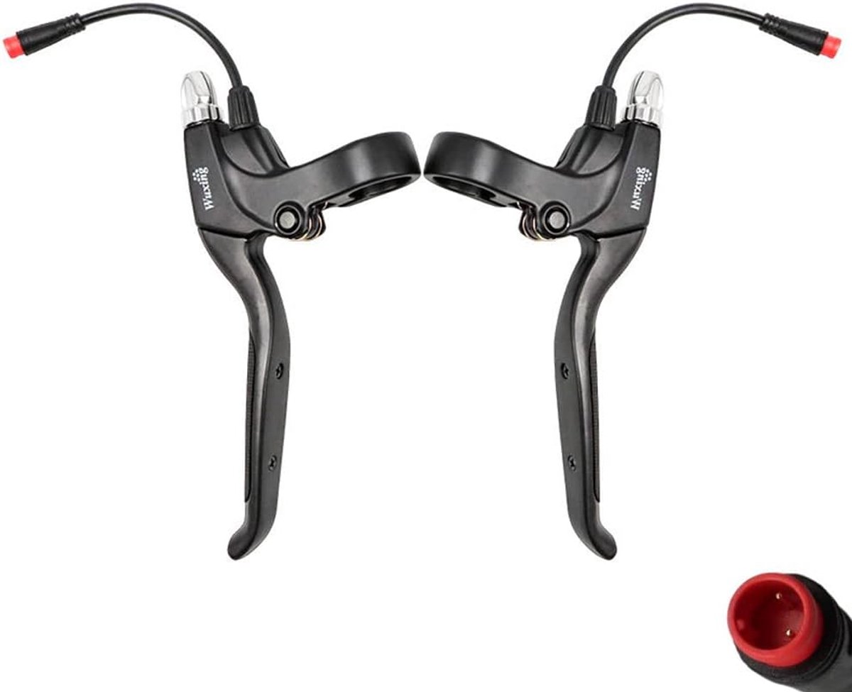 SnelShoppen - 1 Paar Remhendels voor KUGOO M4/M4 PRO Elektrische Scooter Aluminium Legering met 2-Pins Waterdichte Connector - Duurzaam en Lichtgewich