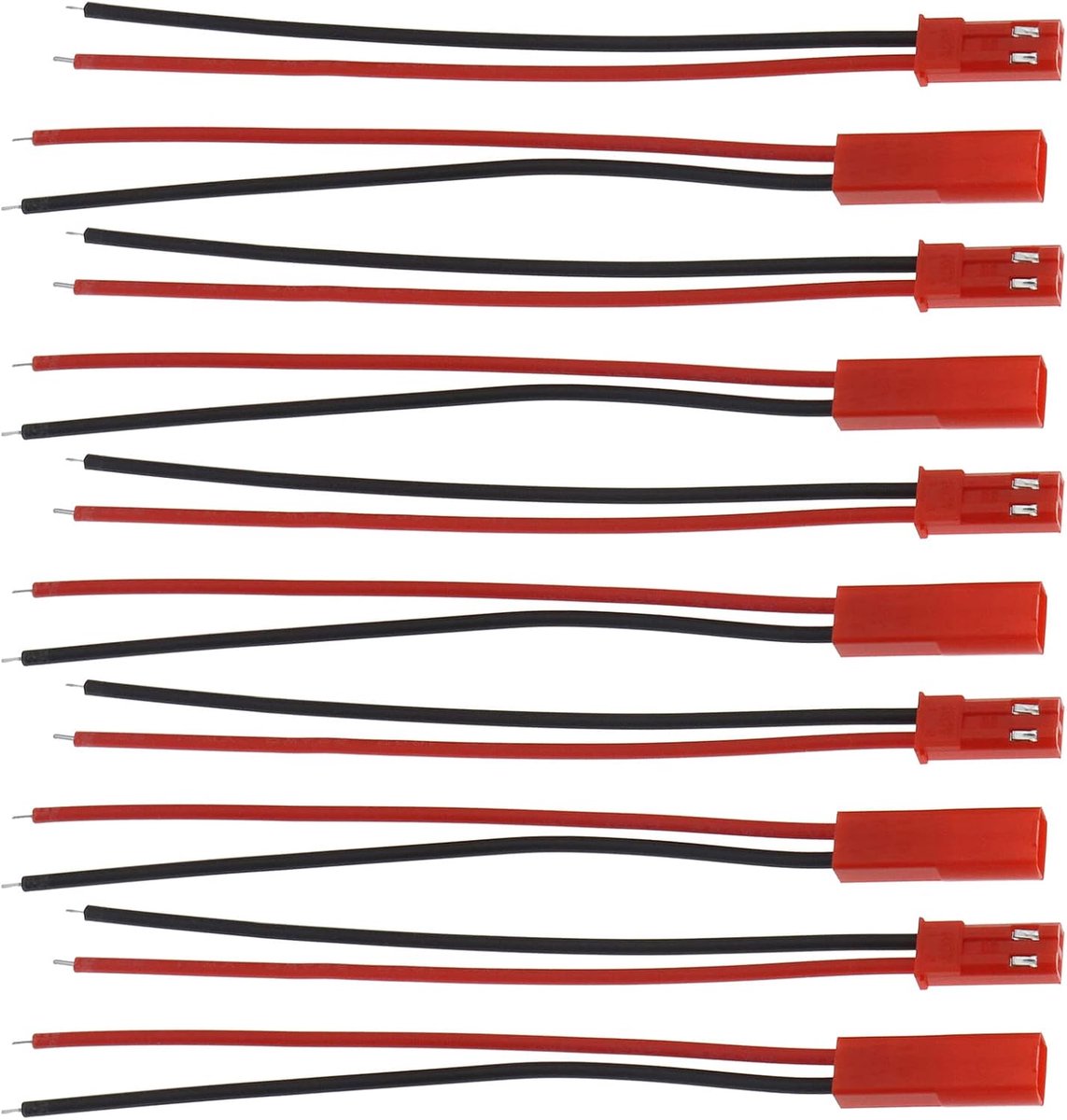SnelShoppen - 40 Pairs JST 2 Pin Plug Connector Male Female met 10cm Kabel voor 3528 5050 LED Strip - 22AWG Adapter voor Elektrische Verbindingen