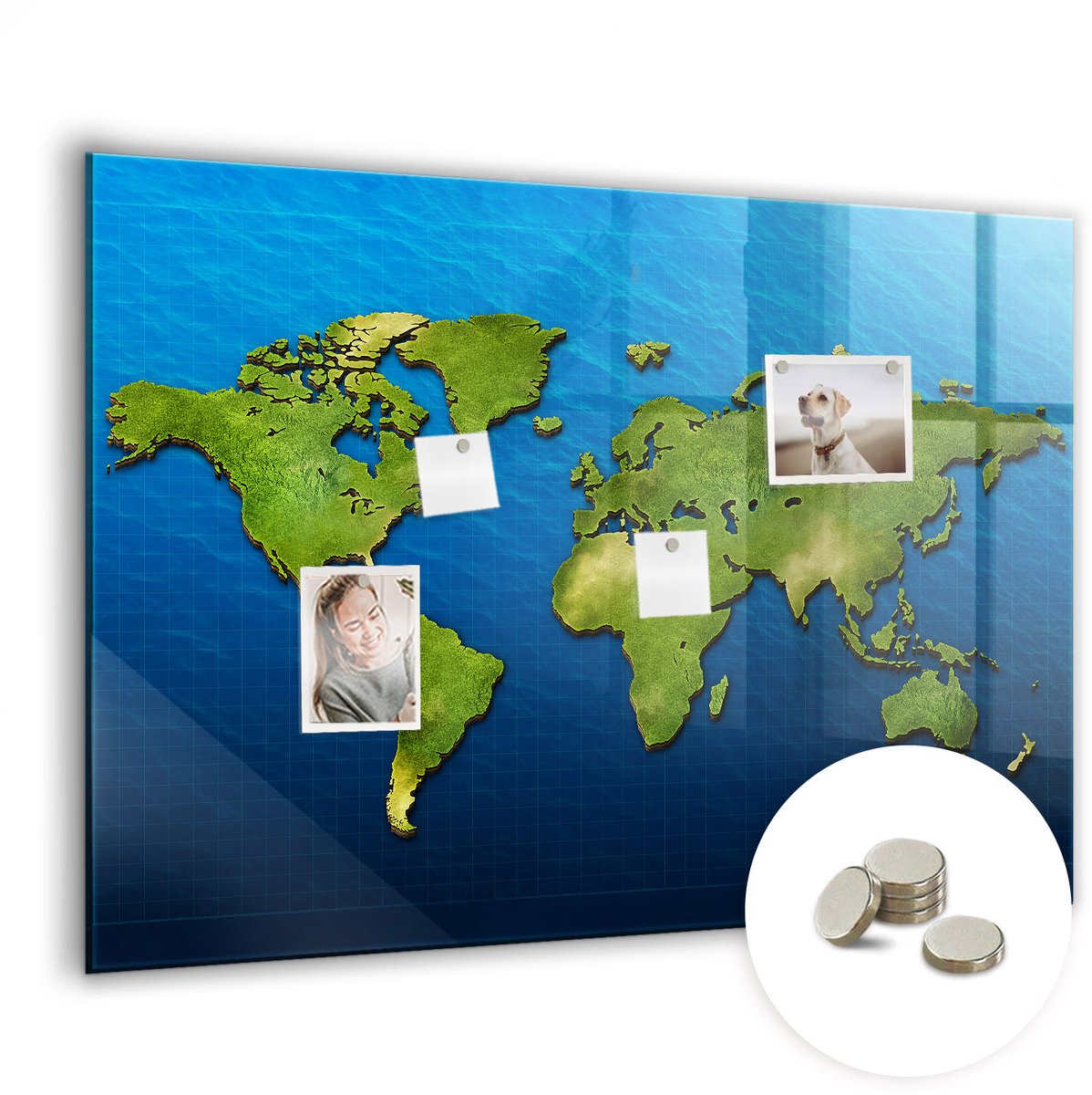 Coloray Glazen Magneetbord - Magnetisch Bord Wijnkurken - 100x70 cm - Groente Magneetbord - Magnetic Board - Keuken Decoratie