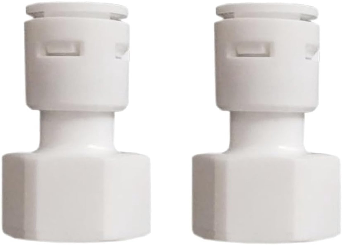 SnelShoppen - 2 x Snelkoppeling Rechte Connector - 1/2 Inch naar 3/8 Inch Snelle Aansluitingen voor Waterfilter - Duurzaam Kunststof - Handig en Betro