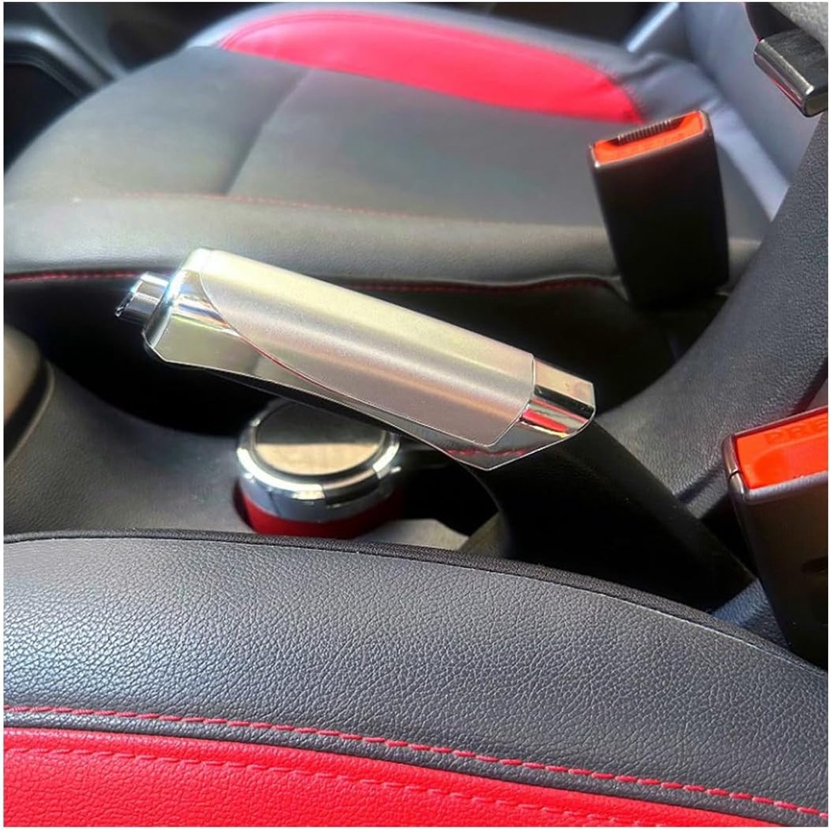 SnelShoppen - Universele Handremcover voor Auto, Decoratieve Handremkap, Comfortabele Grip, Hoogwaardige ABS, Zilver, Geschikt voor de Meeste Voertuig
