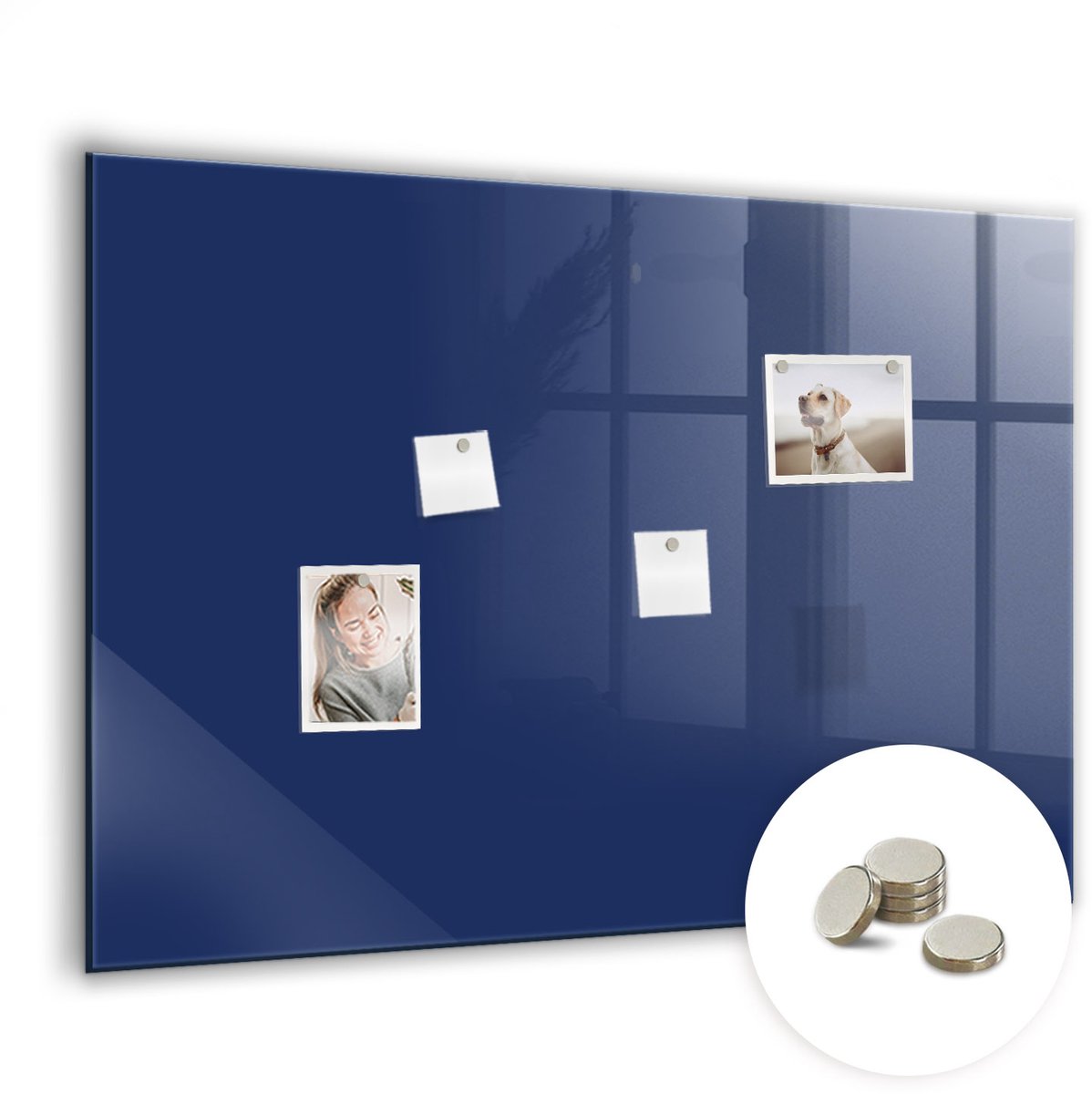 Coloray Glazen Magneetbord - Magnetisch Bord Violet - 100x70 cm - Marine Magneetbord - Magnetic Board - Memobord