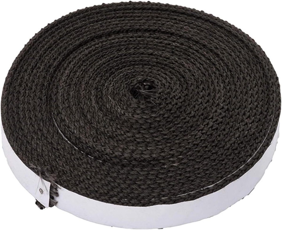 SnelShoppen - Flat Sealing Tape voor Fornuis, Haard, Oven - Zelfklevende Hittebestendige Fiberglass Afsluitdraad - 10 Meter - Keuken Accessoire