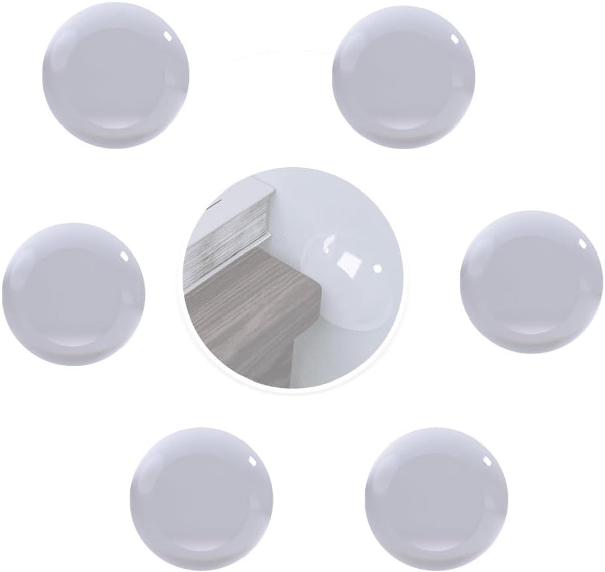 SnelShoppen - 4 Stuks TPR Deurstoppers, Antislip Stapelbare Stopper voor Vloer, Patio, Badkamer, Balkon, Kinderkamer, Kleurvol Design