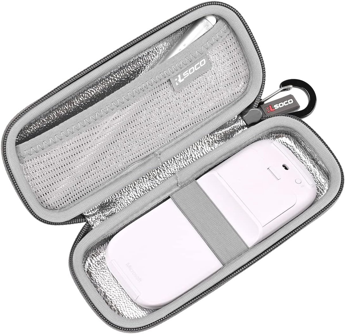 Case voor Microsoft Surface Arc Mouse - Compact - PU leer en EVA foam - Bescherming en stijl - ShopVlot