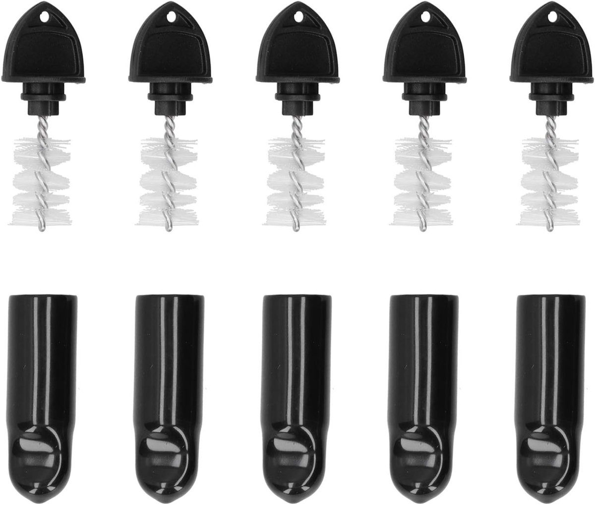 SnelShoppen - Beer Tap Brush Set 5 Stuks - Veilig en Stevig Tapkraan Deksel - Hoogwaardige Rubber - Eenvoudig te Installeren - Ideaal voor Thuisgebrui