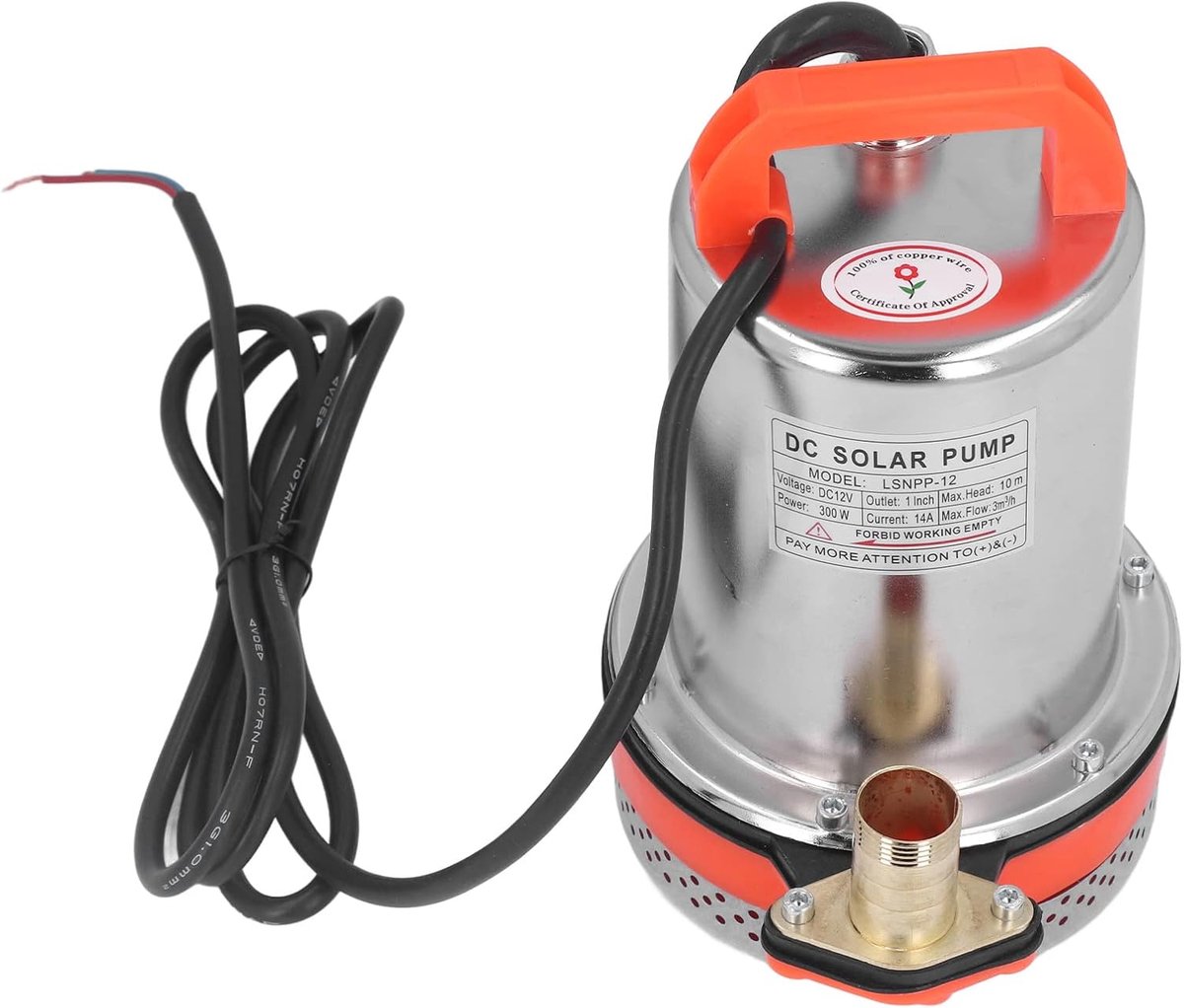 SnelShoppen - DC Dompelpomp 12V, 10M Hoogte, RVS Waterpomp voor Tuinirrigatie, Boerderij, Mijnbouw, Well Water Intake, Efficiënte Booster Pomp