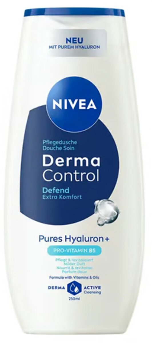 NIVEA Douchegel Derma Control Defend - 24 x 250 ml - Voordeelverpakking