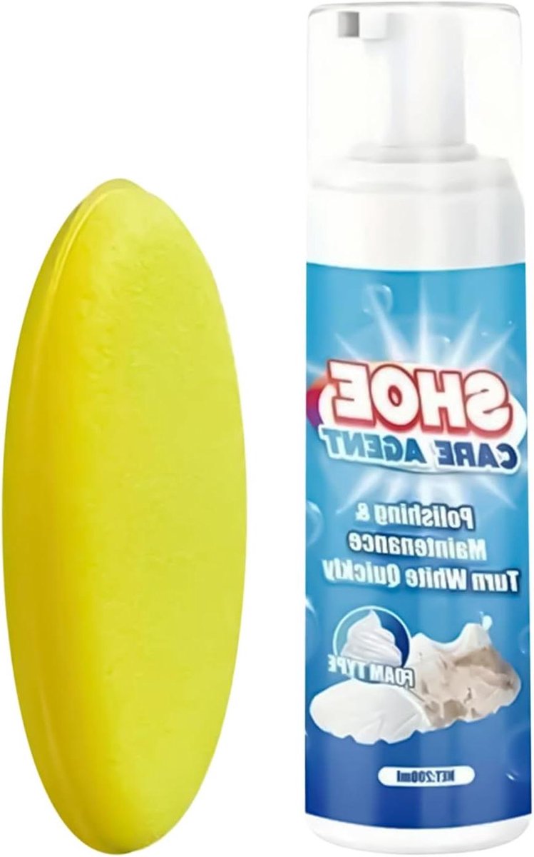 Schuim Schoenreiniger - Textielreiniger Spray - Vlekken Verwijderen - Langdurige Bescherming - 200 ml - Wit