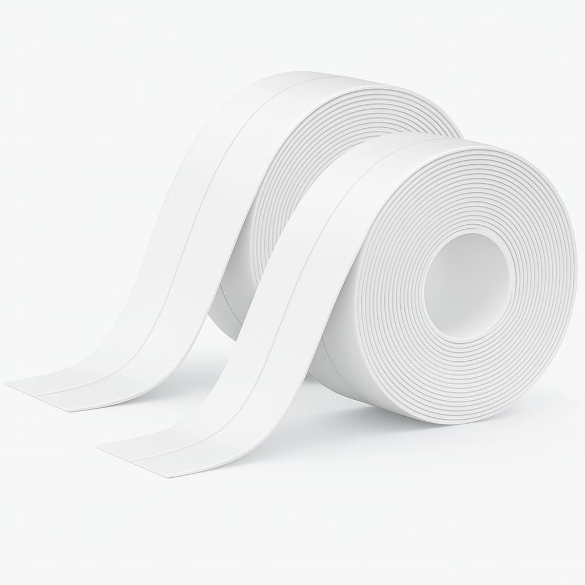 2 Rolls Sealing Tape Self Adhesive Waterproof Soft Skirting Board Self Adhesive Mildew Resistant Joint Sealing Tape - ShopVlot
