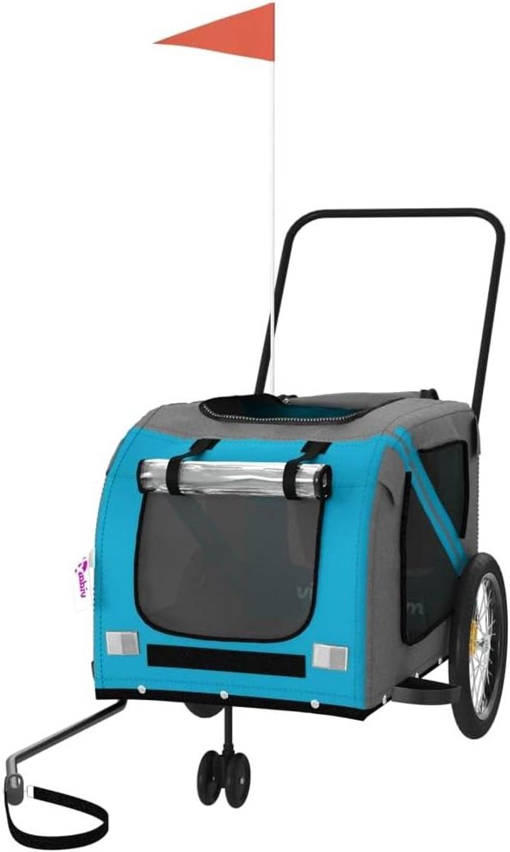 Fietskar voor honden - Hondenaanhanger - Comfortabel reizen - Robuust ijzeren frame - 134 x 68 x 72 cm