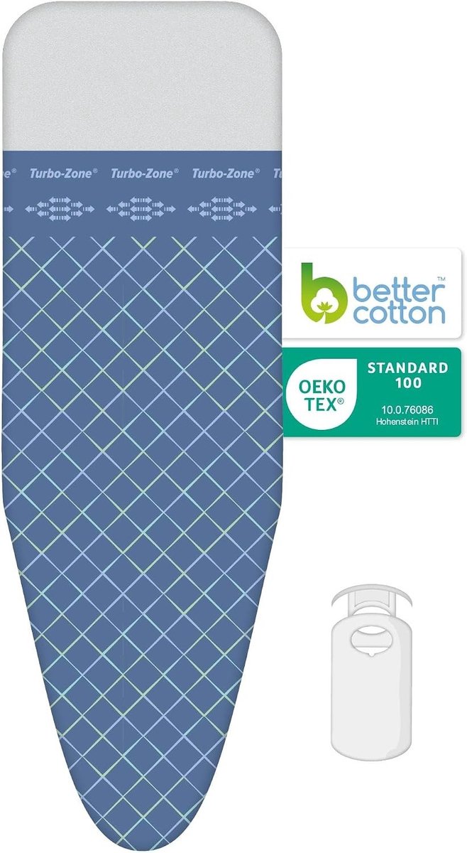 Strijkplankovertrek - Bloemen - 130 x 45 cm - Gemaakt van 100% Katoen met Dikke Moltonlaag - Voor Strijkplanken 39-52 cm