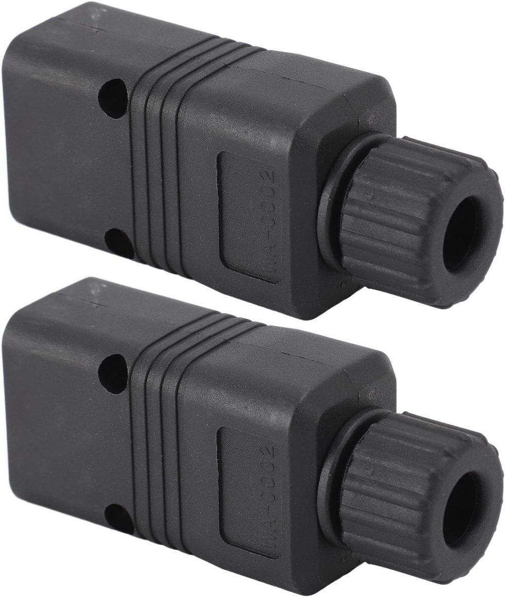 SnelShoppen - 2 Stuks IEC320 C20 Socket Adapter Stekker, Removable Plug voor UPS Verbinding/PDU Voeding, Vlamvertragend, Waterdicht, Zwart