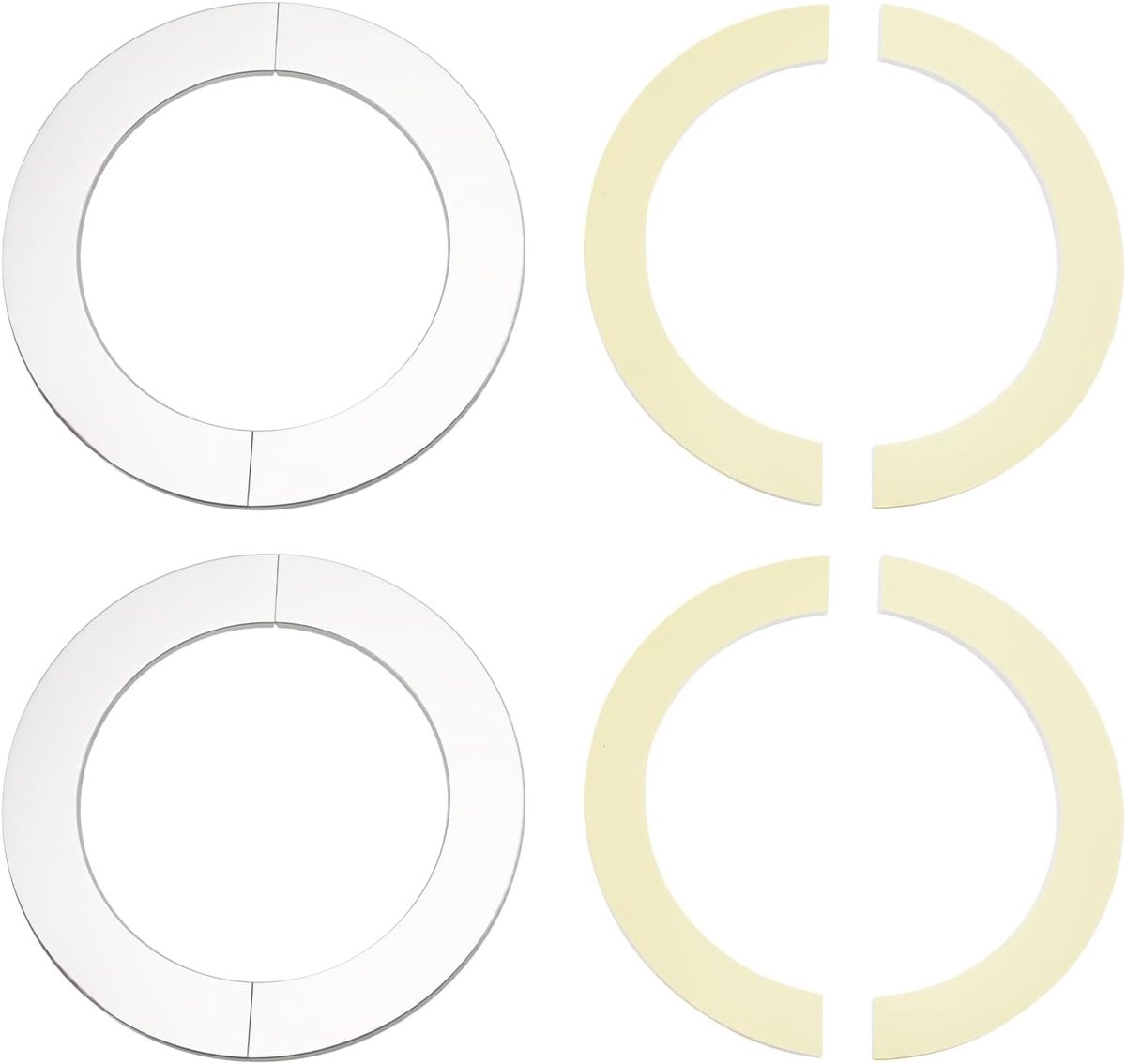 SnelShoppen - Decoratieve Pijpcover 125mm RVS Pijpcollier Rosette voor Afvoerbuizen, Verwarmingsleidingen, Waterleidingen en Meer - 2 Sets