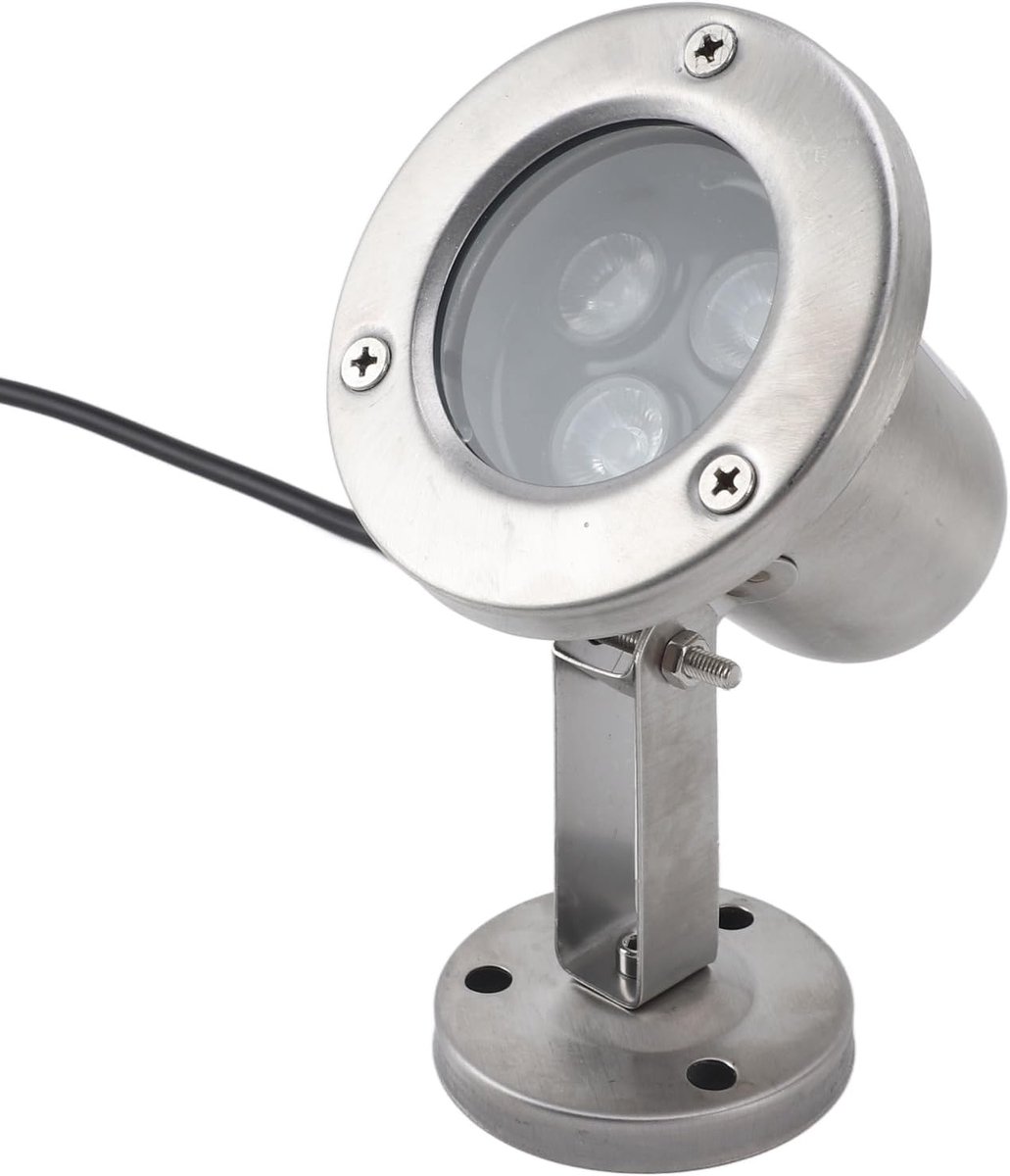 SnelShoppen - RVS Onderwater LED Lamp 3W Warm Wit IP68 Waterdicht Energiesparend Licht voor Fonteinen en Zwembaden