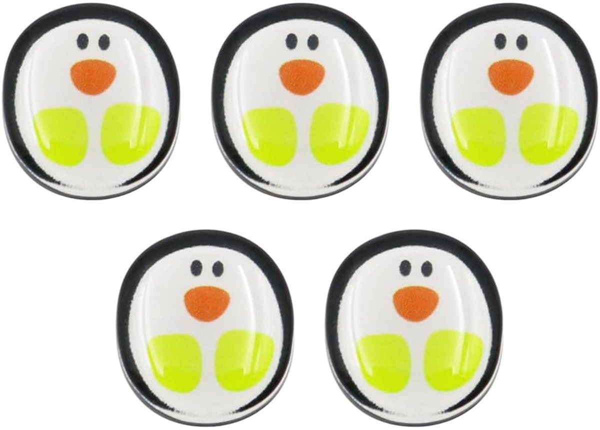 SnelShoppen - 5-delige mini-pocket-pinguïnknuffel, schattig pinguïnspeelgoed met aanmoediging-wenskaart, perfect cadeau voor kinderen en volwassenen,