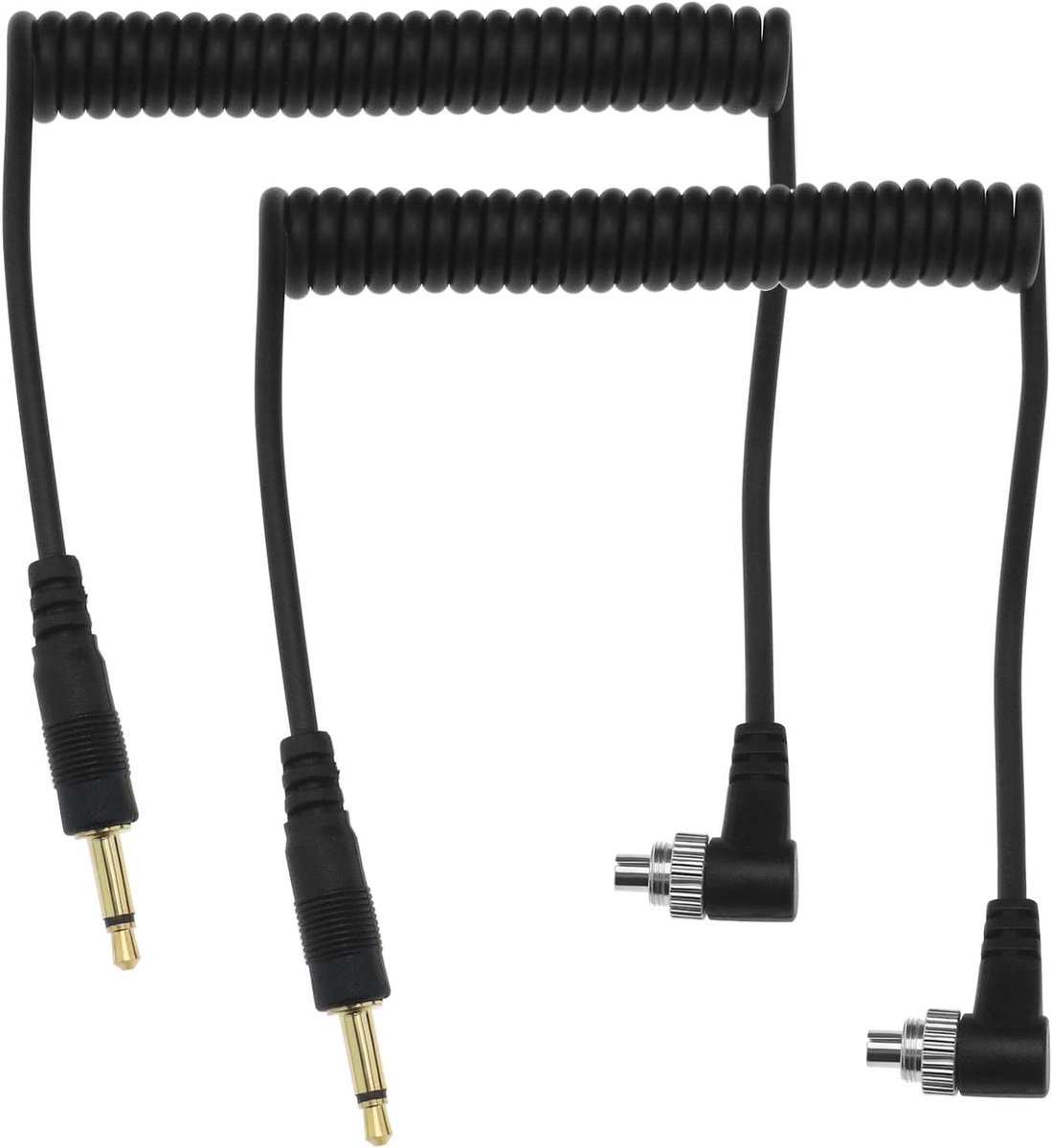 SnelShoppen - 2 Stuks Digitale Camera Synchronisatie Kabel 3.5mm naar PC Flash Kabel Geschikt voor DSLR Camera's van Nikon en Canon - Camera Accessoir