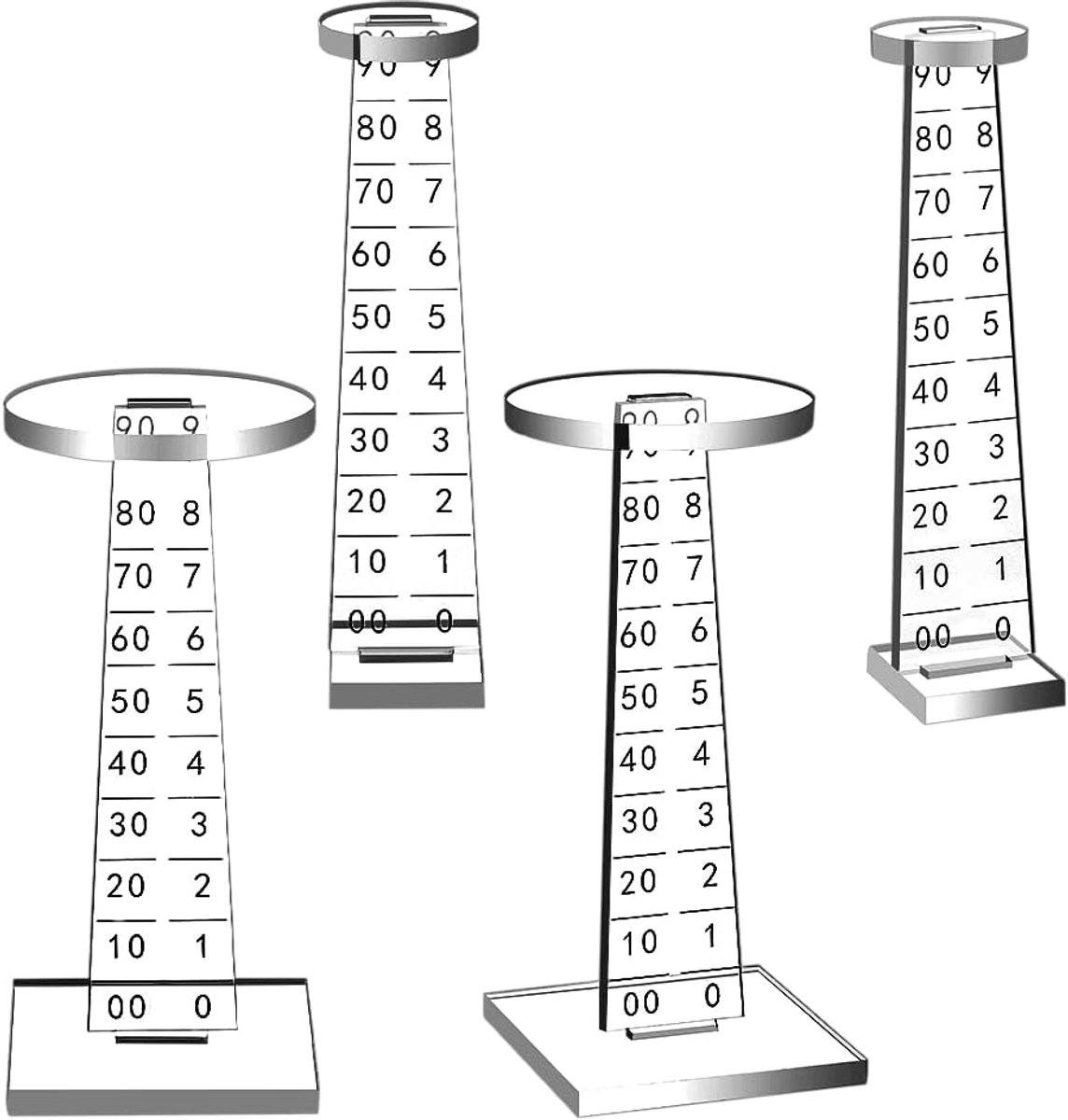 SnelShoppen - 2 Stuks Vliegende Miniaturen Combat Riser Acryl DND Vliegende Miniaturen tot 1000 Voet Flyer-Riser voor Tafelspellen, Transparante Lucht