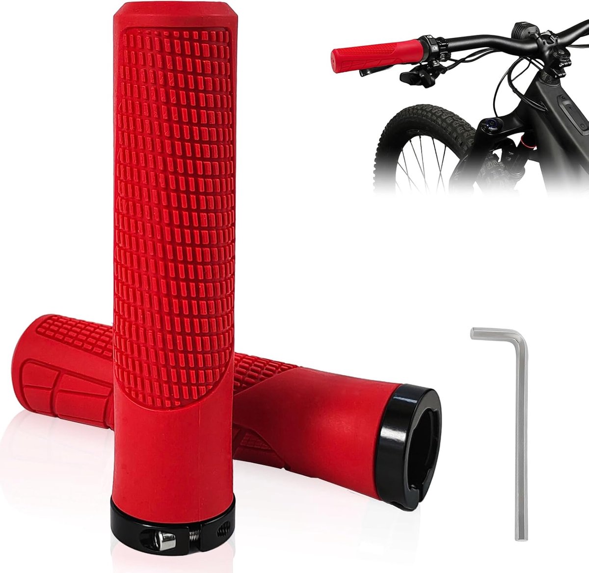 SnelShoppen - Ergonomische Fiets Handvatten, Universeel 22 mm, Ideaal voor Mountainbikes, Vouwfietsen, Stadsfietsen, Scooters, Comfortabel en Veilig