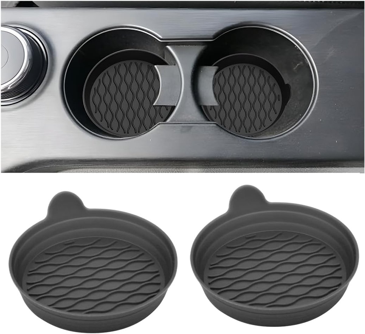 SnelShoppen - Set van 2 Auto Resetters, Auto Coasters, Siliconen Auto Coasters, Warmtebestendig, Universele Coasters voor Voertuigen, Bekerhouders, Ac