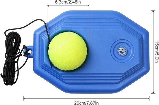Dailygoods- Tennistrainer Duurzaam - Tennis Trainer - Trainingsbal - Basis met Ventiel - Zelfstudie Tool - Verbeter je Coördinatie - Tennistrainingsapparaat van Dailygoods — afbeelding 5