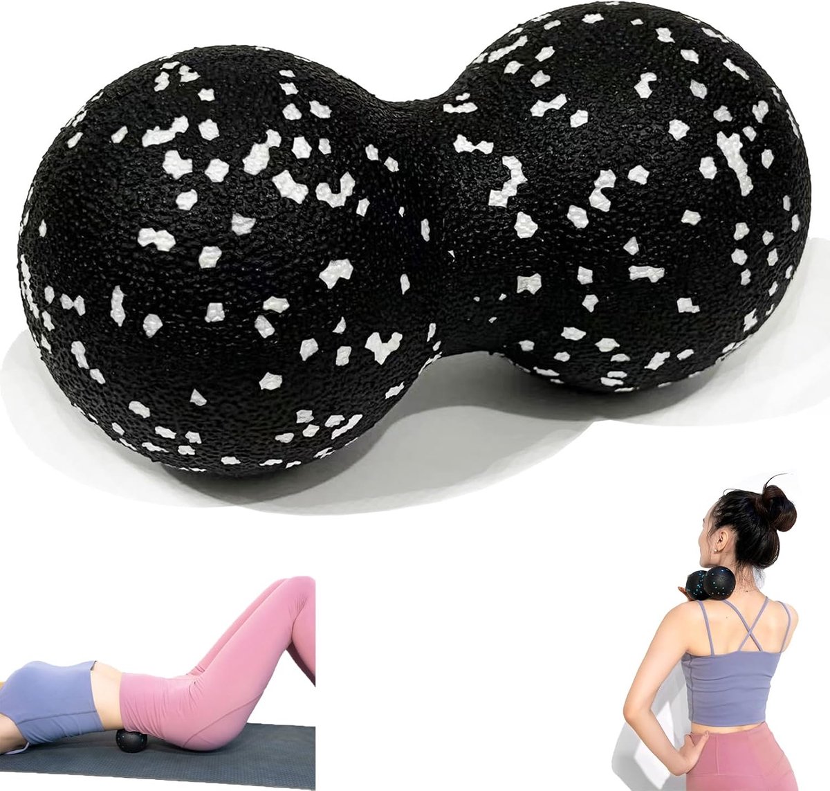 SnelShoppen - Duo Ball Klein Zelfmassage Duo Bal Twin Bal Fascia Bal Massagebal Voor Diepe Massage, Pijnverlichting, Ontspanning Nek en Rugspieren, 1