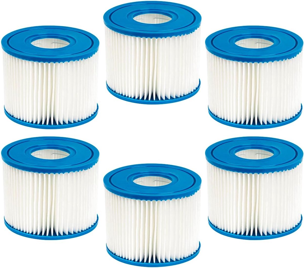 SnelShoppen - Set van 6 zwembadfilters voor Intex PureSpa type S1, vervangingscartridges, eenvoudig te installeren, herbruikbaar, hoge kwaliteit, voor