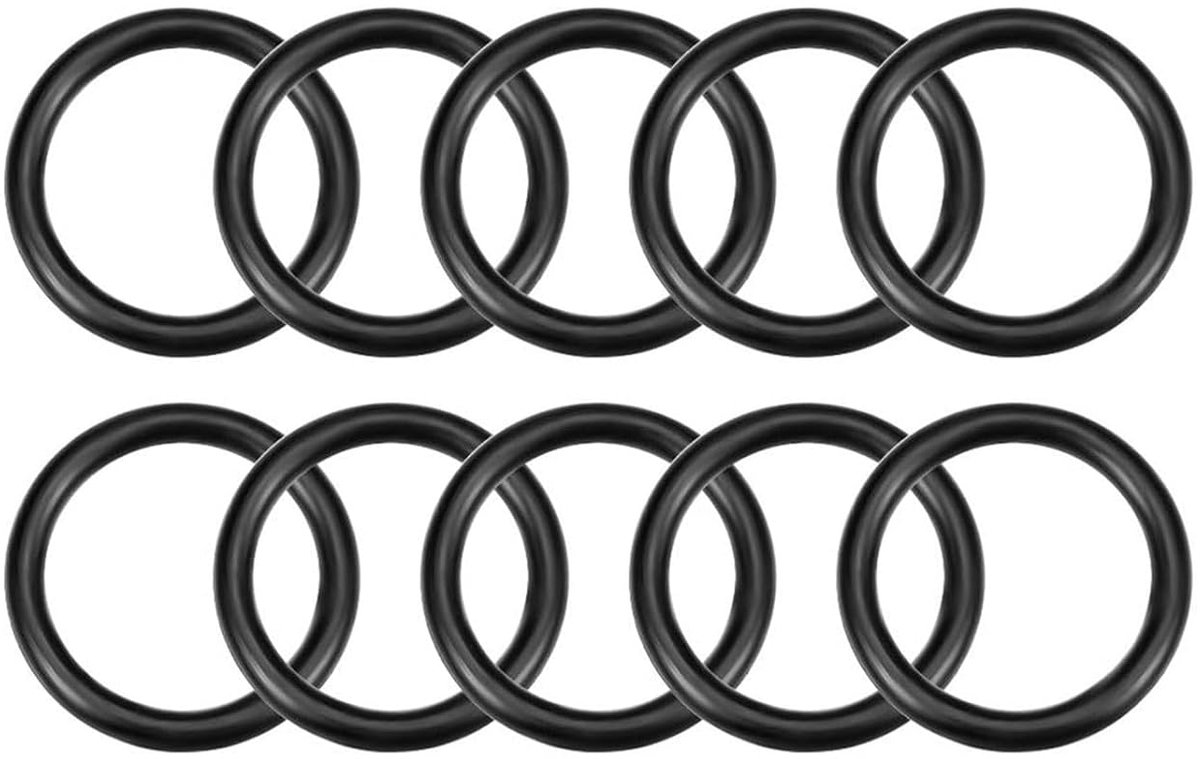 SnelShoppen - Set van 10 Nitril Rubber O-Ringen 27mm - Waterdichte Ring, Rubber Washers, Spacers, Dichtingen, Seals, 19mm Binnen, 4mm Dikte, Voor Mech