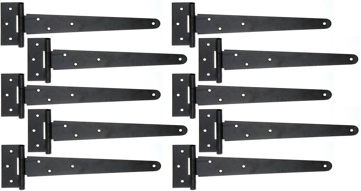 Alberts 829926 kruisscharnier | zwarte dompellak | band 294 x 46 mm | scharnier 90 x 40 mm | Set van 10