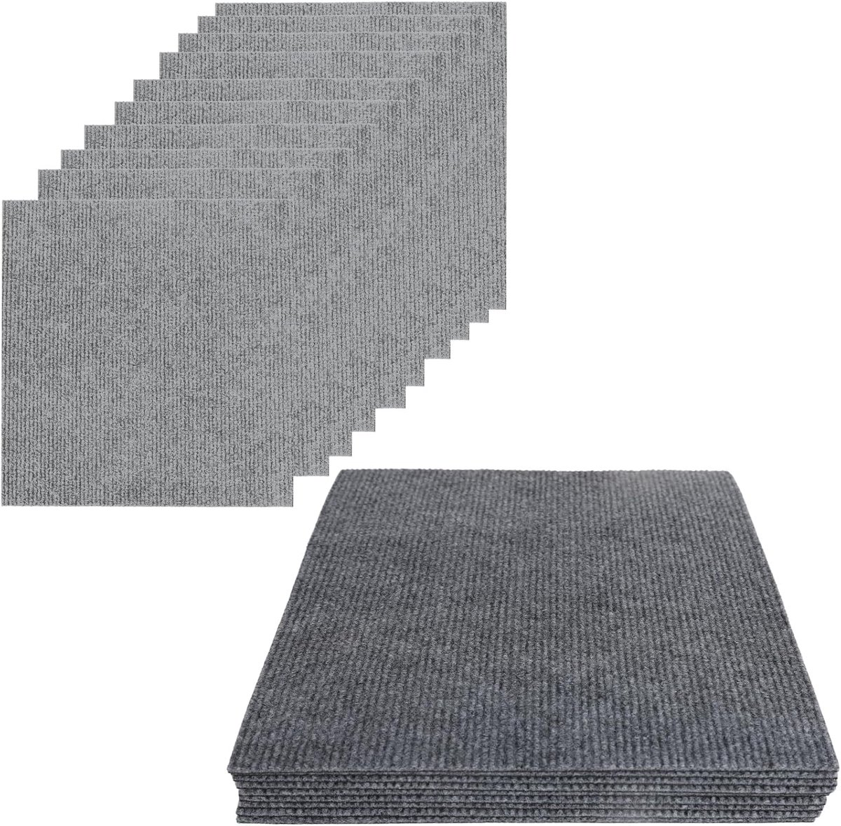 Zelfklevende vloertegels 30x30 cm - Naaldvilt - Antistatisch en geluidsisolerend - Ideaal voor kantoor - ShopVlot