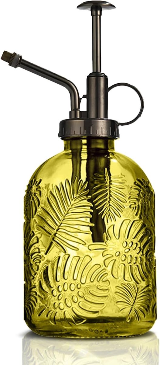 Vintage klassieke glazen plantenspuit 360 ml met pomp voor bloemen, orchideeën en bonsai in de tuin