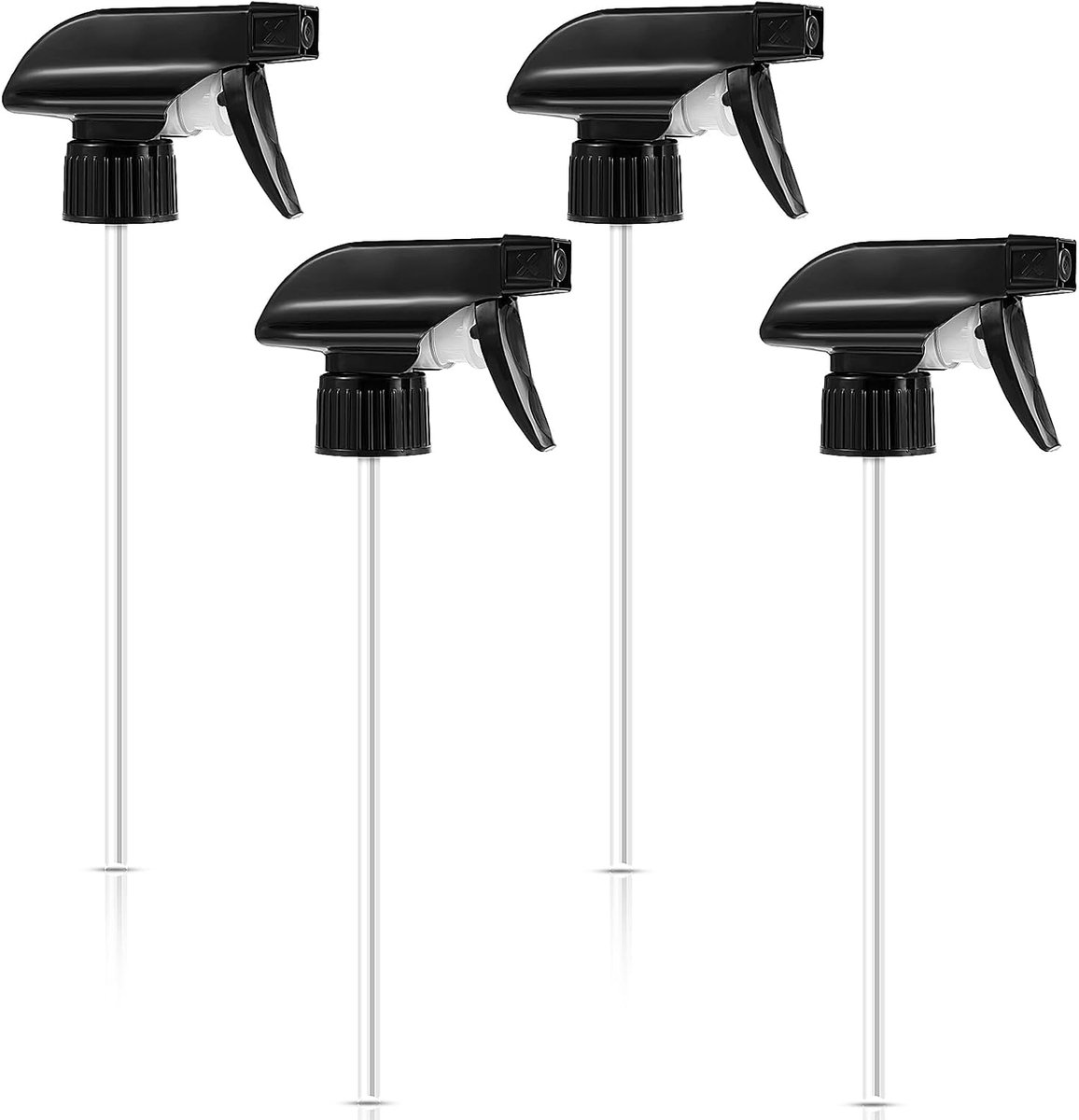SnelShoppen - 4 Stuks Plastic Sprayfles Spuitmondvervanging met Miststraal en 3-in-1 Instelling voor 28-410 16oz/32oz Flessen - Perfect voor Thuis, Ke