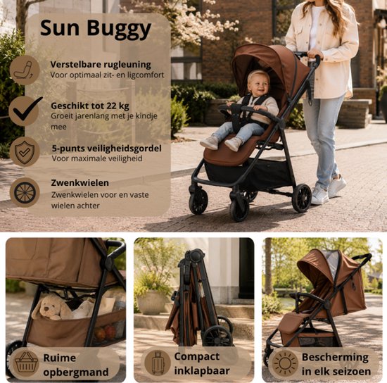 Cabino Buggy Sun Chocolate van Cabino — afbeelding 2