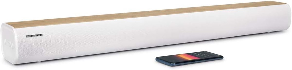Soundbar Systeem - Muziekbox Geluid - Film Geluid Verbeteren - 200W Muziekvermogen - 85.5 Centimeter - Wit Hout