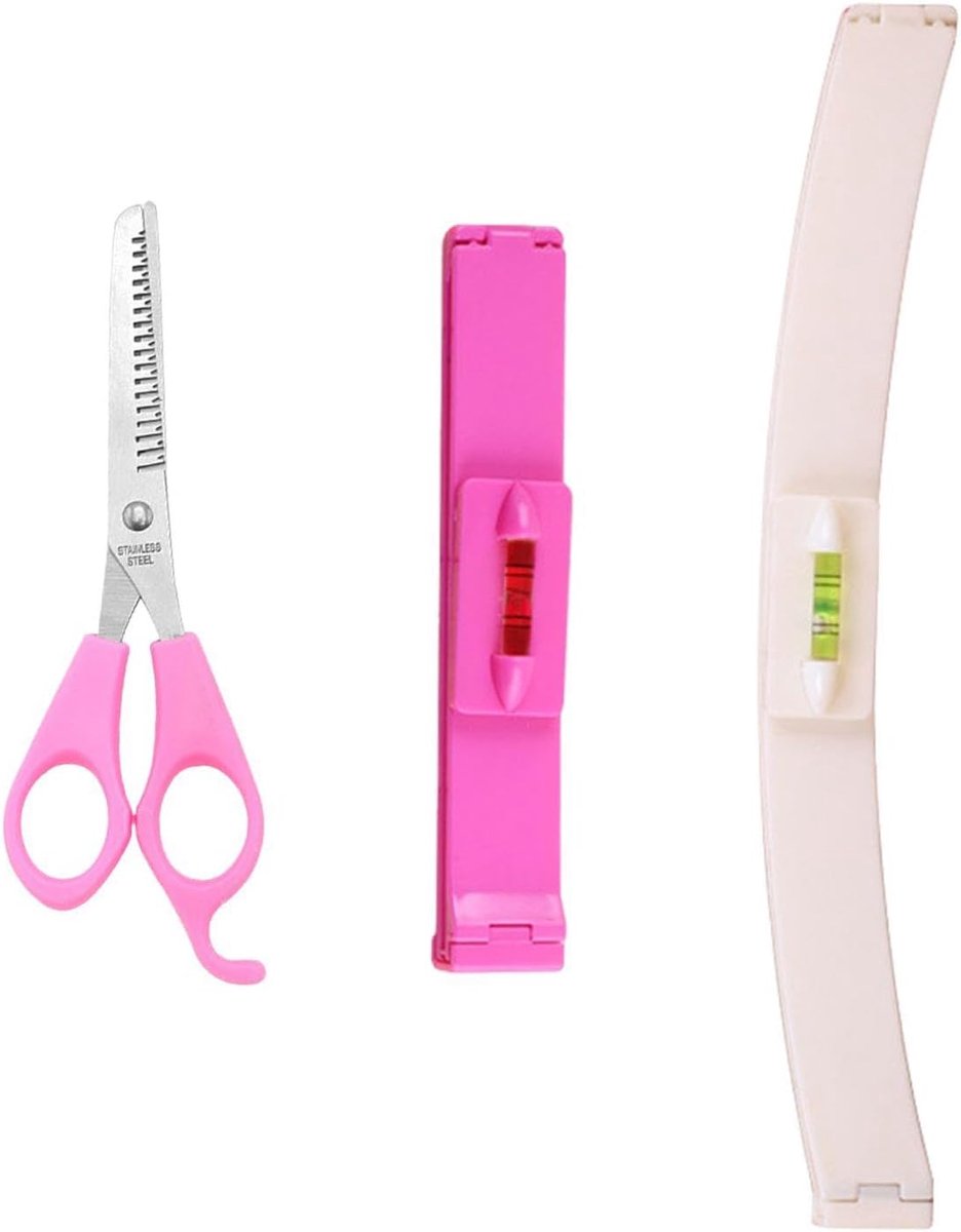 2 Pieces Explosive Rulers And 1 Piece Scissors, Soft Production Of Tools, Hair Cutting Tools, Room Accessories. - ShopVlot