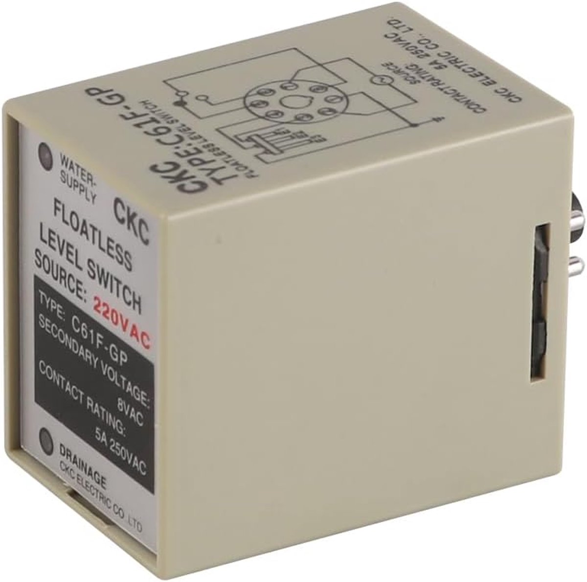 SnelShoppen - Floatless Level Switch C61F-GP AC220V Vloeistof Waterniveau Sensor Vlotter Schakelaar Niveau Transmitter Waterniveau Controle Relais met
