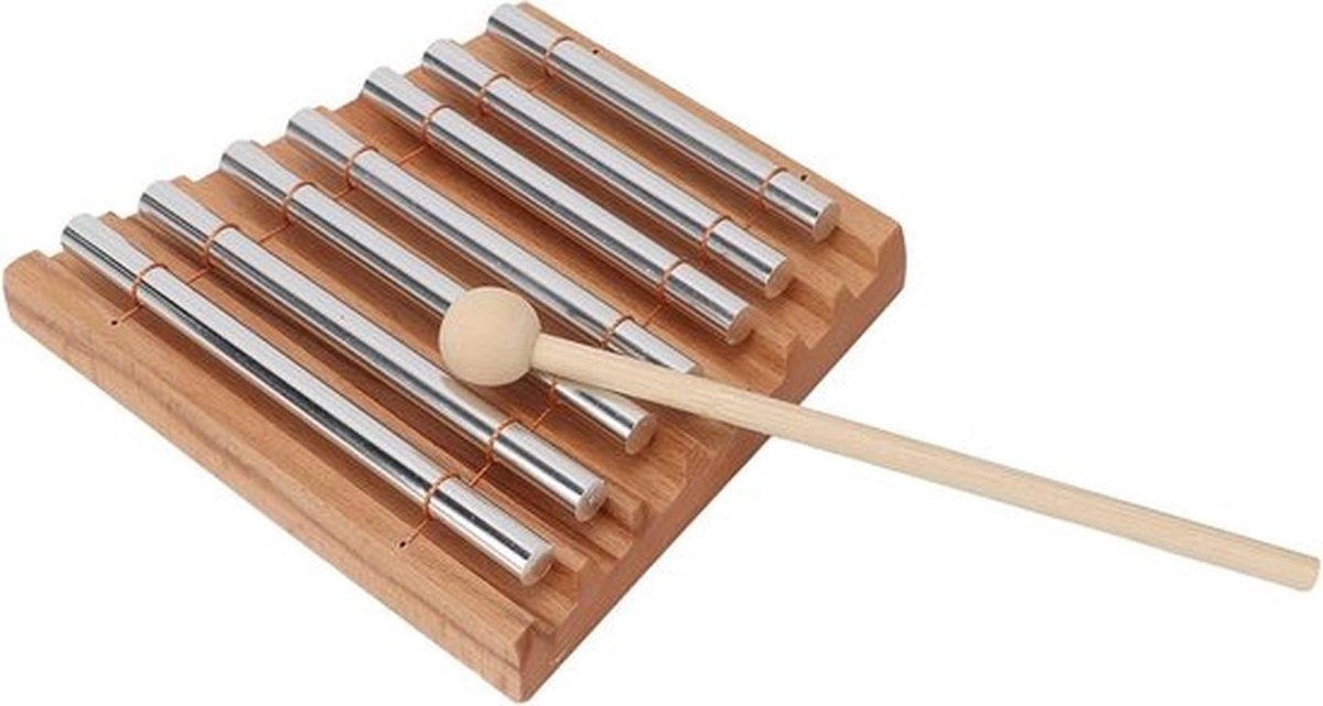 Handchimes met 7 tonen - Percussie-instrument voor klaslokaalbeheer, inclusief hamer en ritmische oefeningen