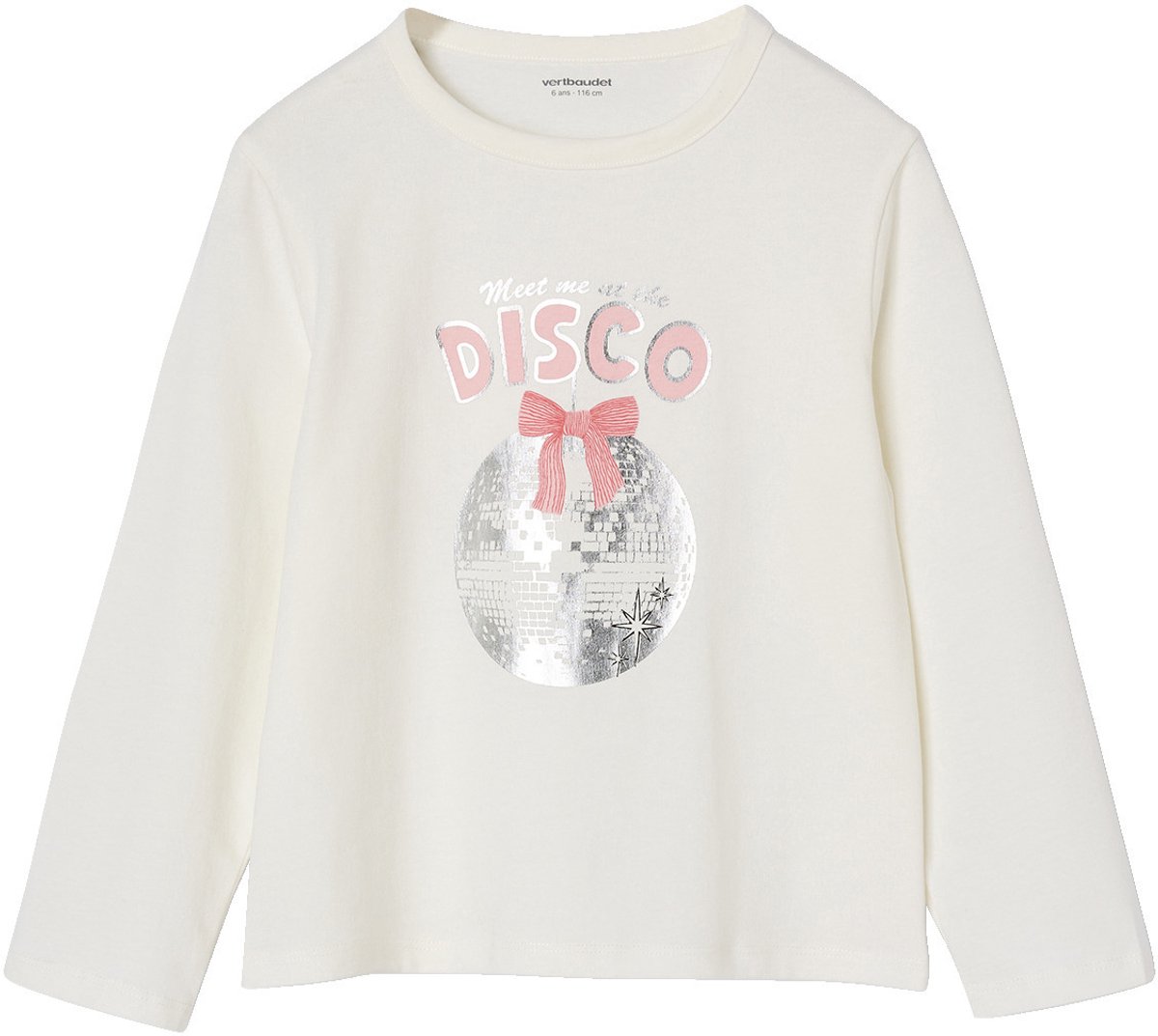 Vertbaudet Meisjes-T-shirt met lange mouwen en metallic animatie