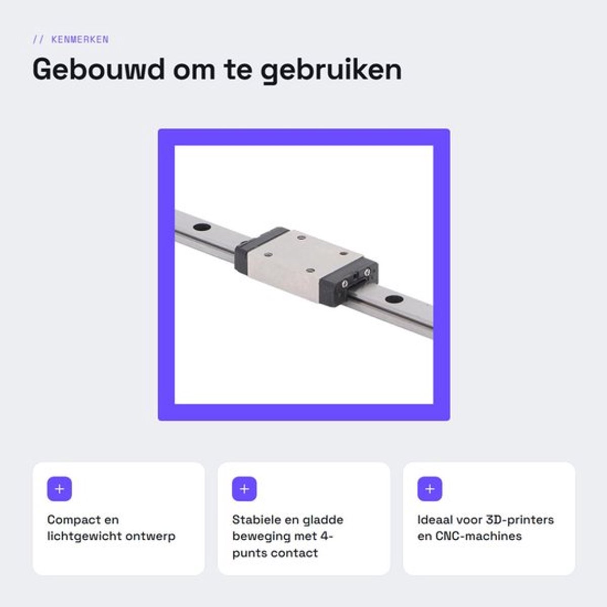 Geleiderrail MGN7H Compact Lichtgewicht - Schuifblokken - Roestvrij Staal - Stabiele Beweging - 400 mm - Automatiseringsapparatuur - Lineaire Rail