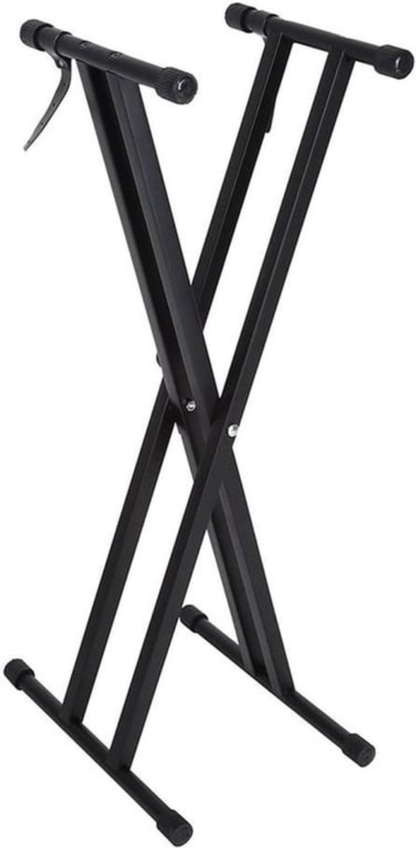 Verstelbare Keyboardstandaard, 7 Hoogte-instellingen, Stabiele Vouwbare Stand voor E-Piano en Stage Piano, Ideaal voor Muzikanten
