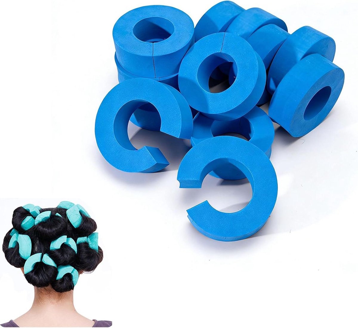 Haarrollers Spons - Krulspelden C-vorm - Haar Krullen - Hitteloos en Comfortabel - Large size - Niet gespecificeerd