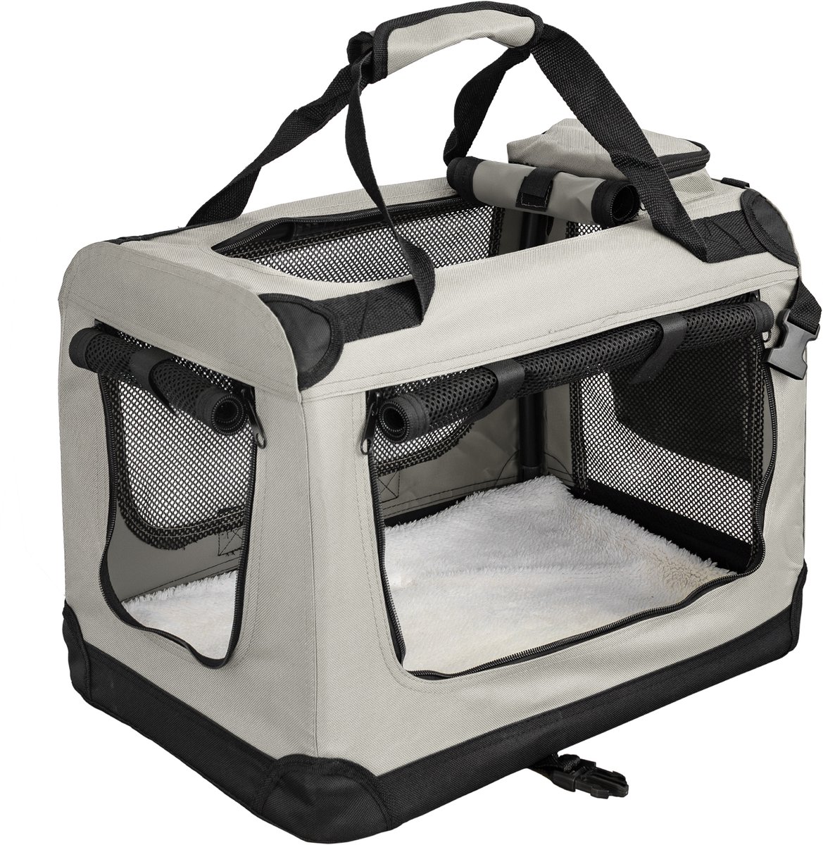 Opvouwbare Hondenbox Transporttas Transportbox Auto Kat Honden Konijn Beige Crème Grote Kleine Boxtas Kleine Transporttas 7 Maten S - XXXXL Petigi