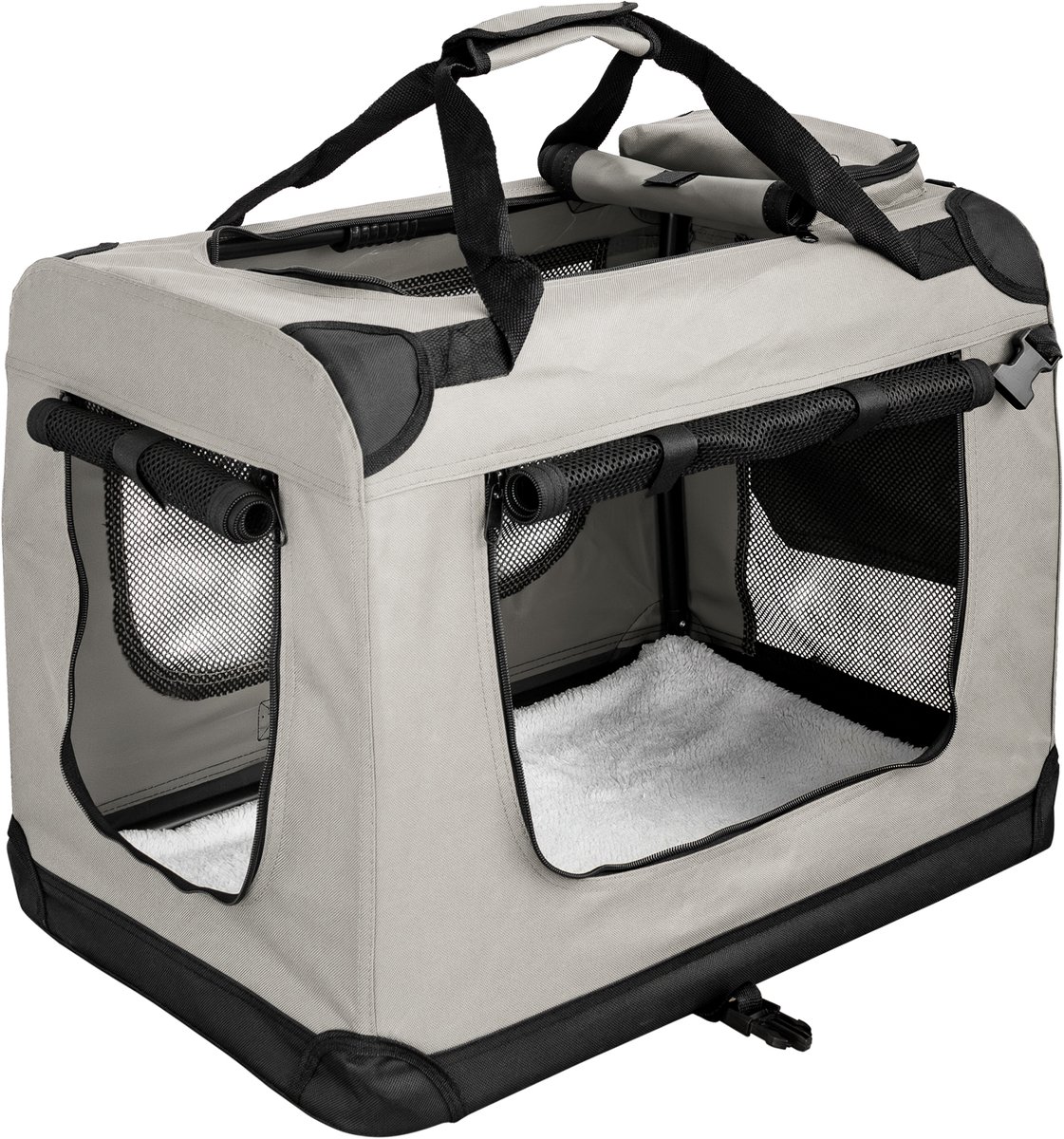 Opvouwbare Hondenbox Transporttas Transportbox Auto Kat Honden Konijn Beige Crème Grote Kleine Boxtas Kleine Transporttas 7 Maten S - XXXXL Petigi